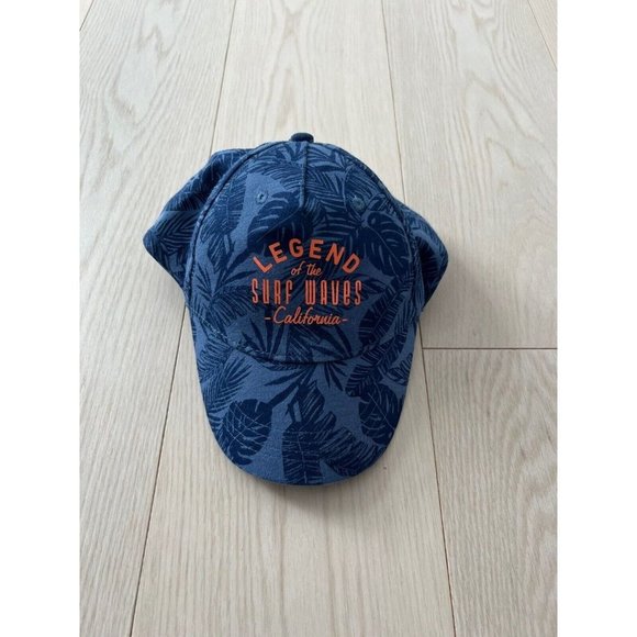 H&M Little Boy's L.A Legend Surf Waves Leaf  Print Hat Cap Blue - Picture 1 of 2